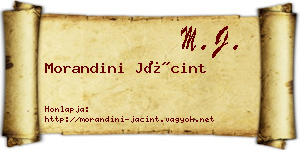 Morandini Jácint névjegykártya